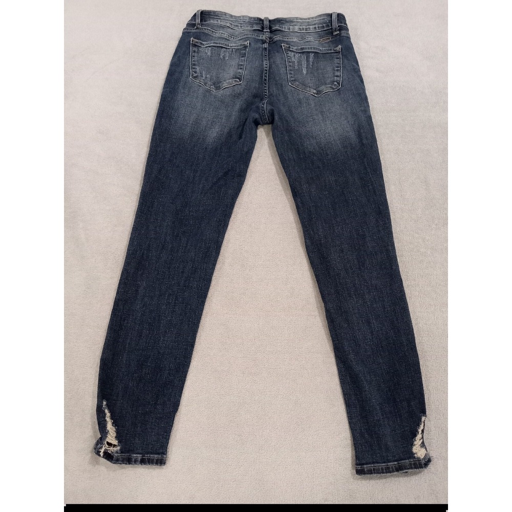 KanCan Womens Size 31x29 Stretch Jeans High Rise Distressed Denim Medium Wash